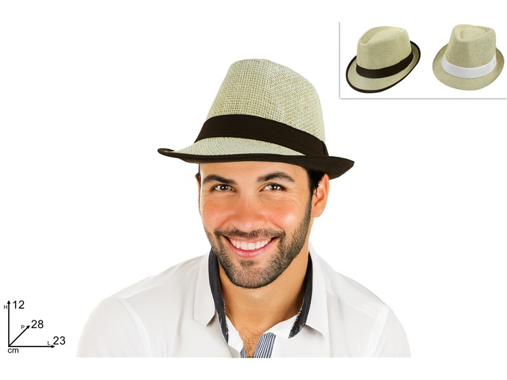 CAPPELLO FEDORA CON BORDO 385197 40842