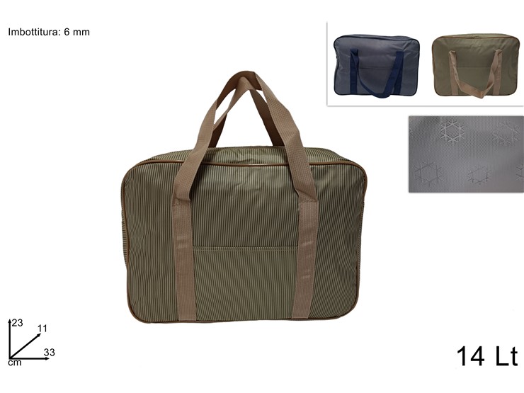 585146 BORSA FRIGO 14L C/IMBOT. 6MM FANTASIA RIGATA 40842