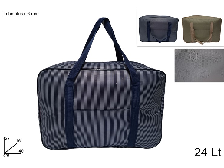 585153 BORSA FRIGO 24L C/IMBOT. 6MM FANTASIA RIGATA 40842