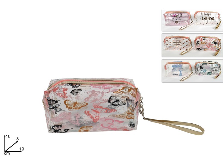 BEAUTY POCHETTE TRASP. PVC C/MANICO 19X10 540749