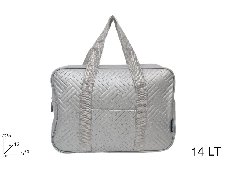 BORSA FRIGO 14lt TRAPUNTATO SILVER CON TASCHINO 669099 40842