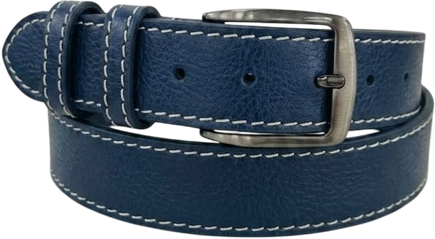 CINTURA IN PELLE 040/320/TEXAS/53054 NAVY