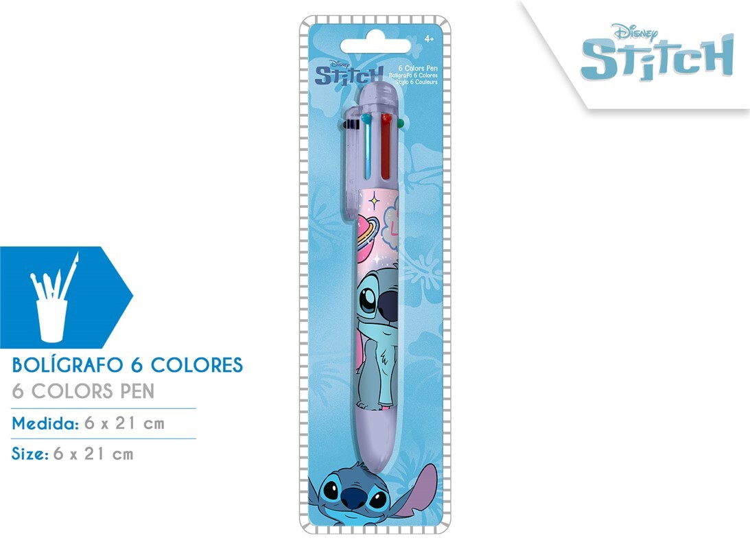 ST00162 BOLIGRAFO 6 COLORES STITCH 40809