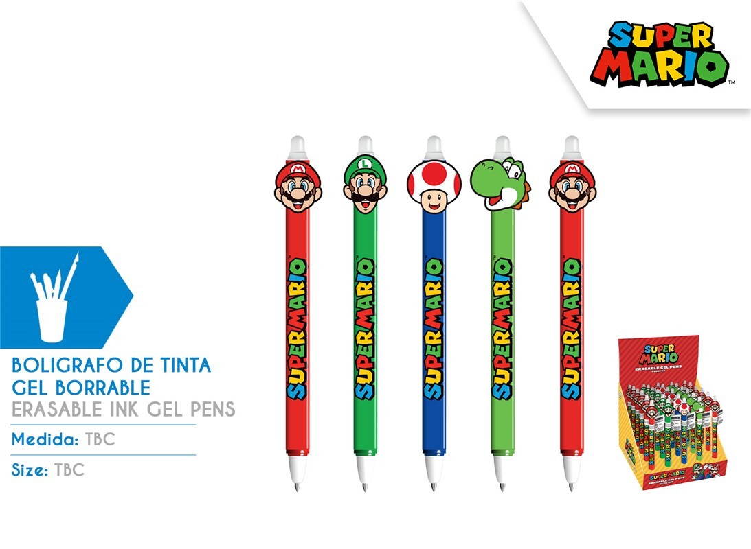 SR2404550 BOLIGRAFO DEL GEL CON TINTA BORRABLE SUPER MARIO 40809