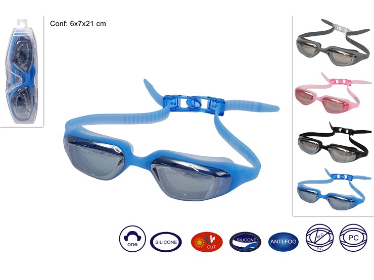 OCCHIALINI ANTI-APPANNAMENTO CON PROTEZIONE UV CON CUSTODIA 615430 40649