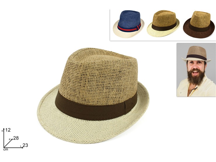 CAPPELLO FEODRA BICOLORE MARRONE 385166