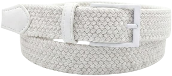 CINTURA IN PELLE 035 ELASTICO 0370 BIANCO 53054