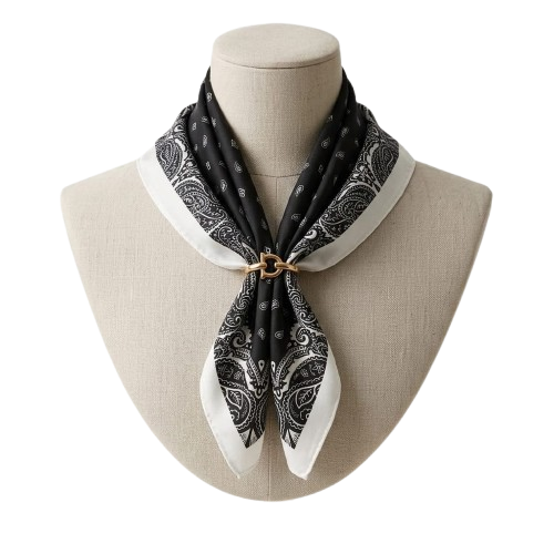 LB25S103-20 FOU BANDANA NERO 53x53cm 55392