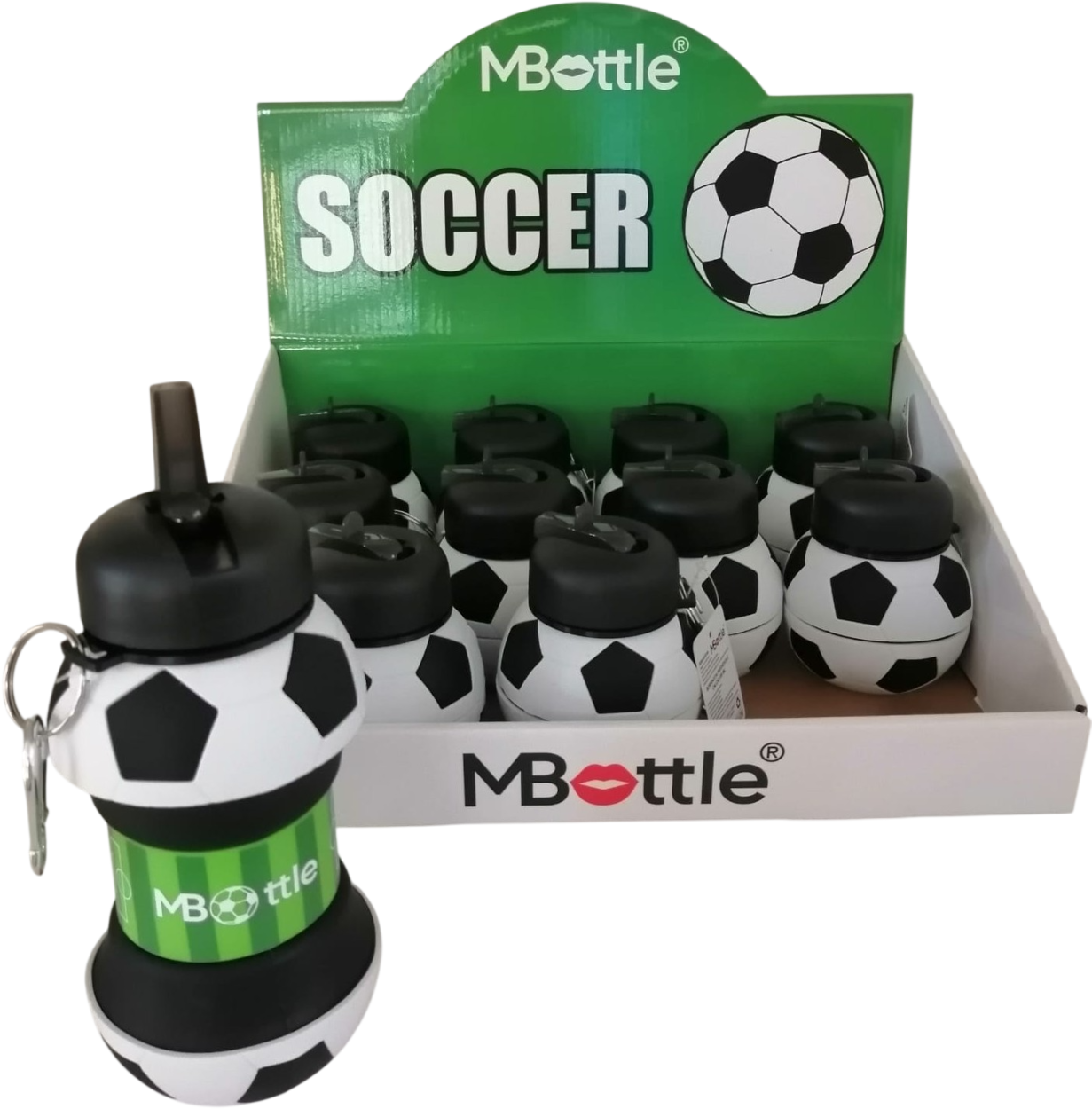 BP-SOCCER BORRACCIA PIEGHEVOLE CALCIO 530ml 41114