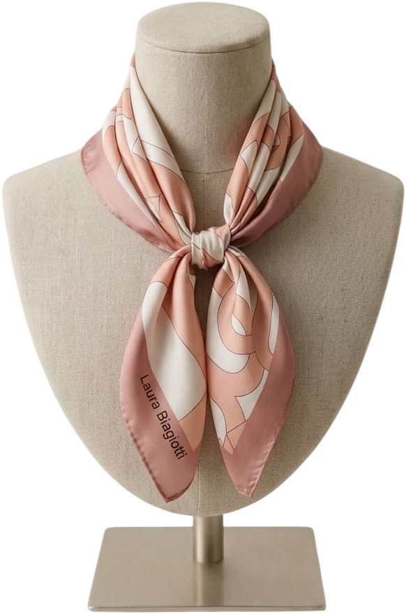 LB26S104-28 FOULARD MAXI INTRECCIO LB ROSA 53x53cm 55392