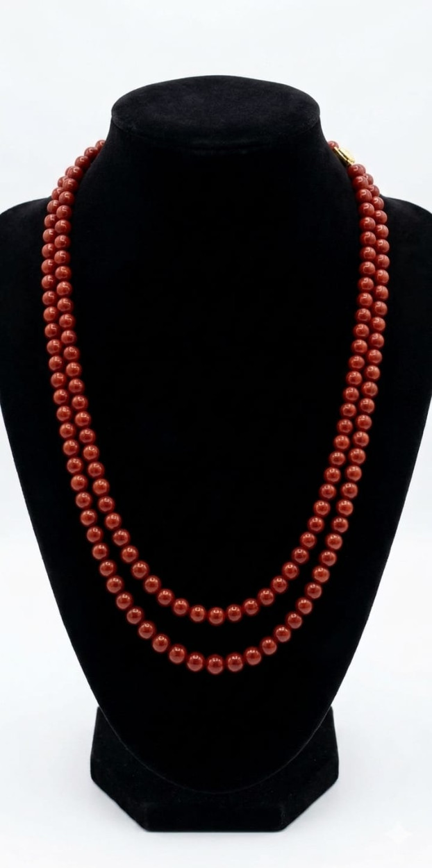 COLLANA ROSSO 8MM 160111 41212
