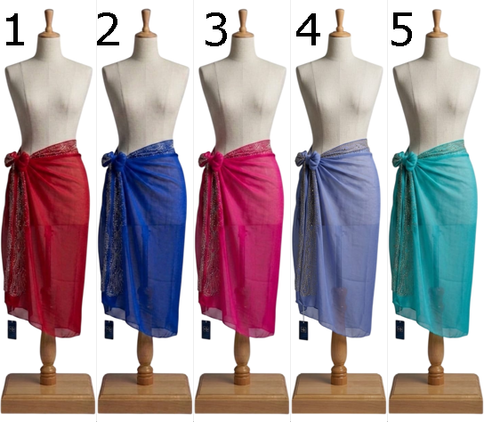 STOLA PAREO CHIFFON AQUA DI MARE 22502