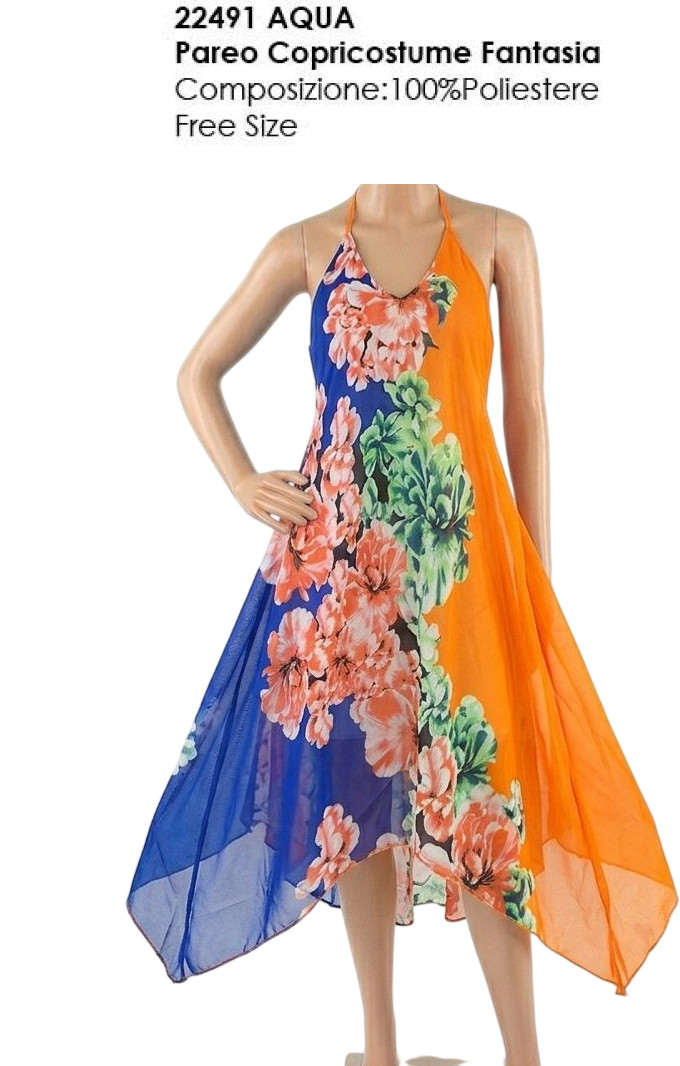 PAREO COPRICOSTUME FANTASIA AQUA DI MARE 22491