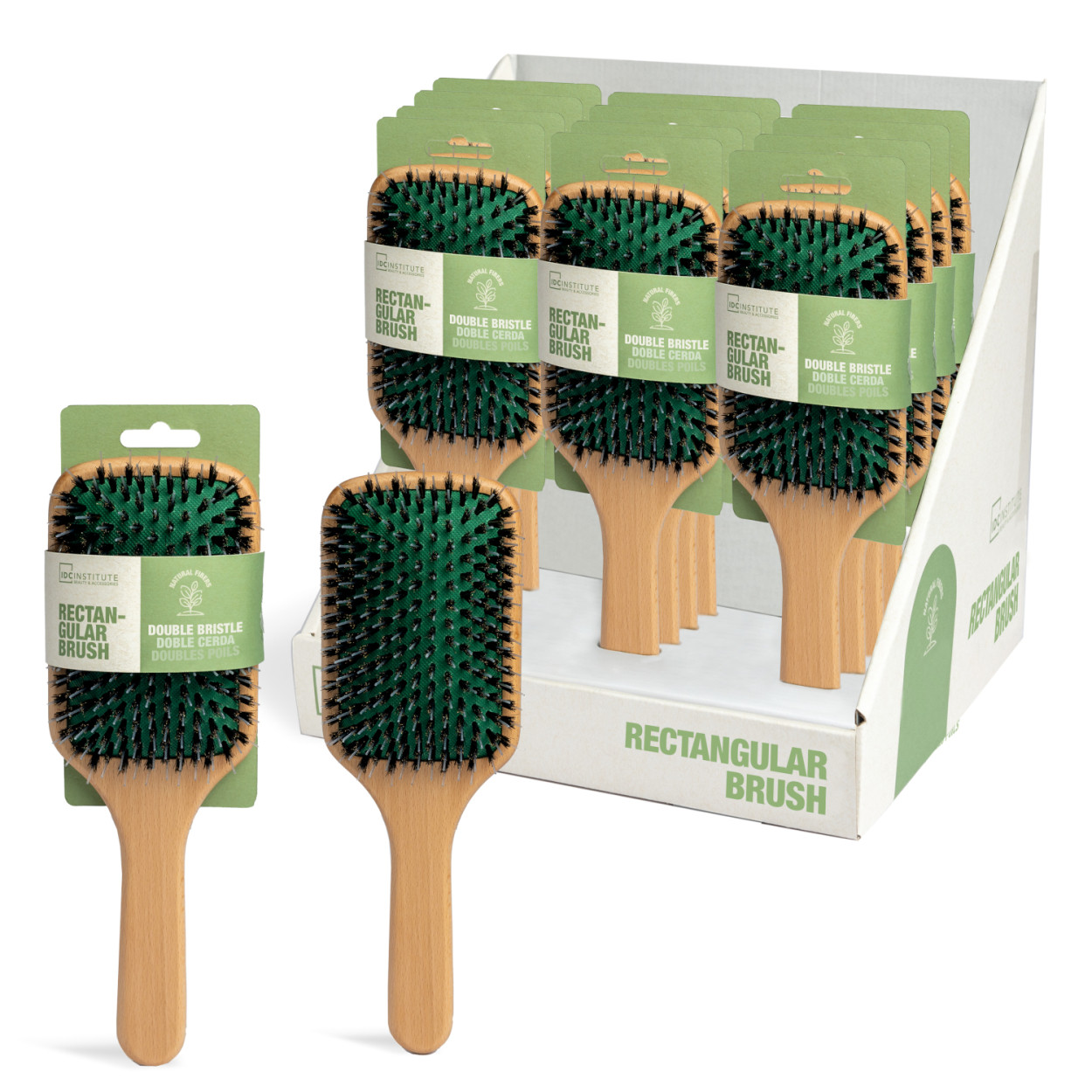 IDC INSTITUTE DOUBLE BRISTLE RECTANGULAR BRUSH 35124 52555