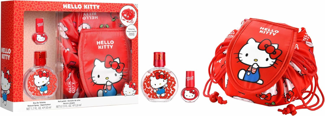 AIR VAL 9583 SET HELLO KITTY EDT 50ml VAPO + MAKE UP BAG + NAILS POL 095837 55865