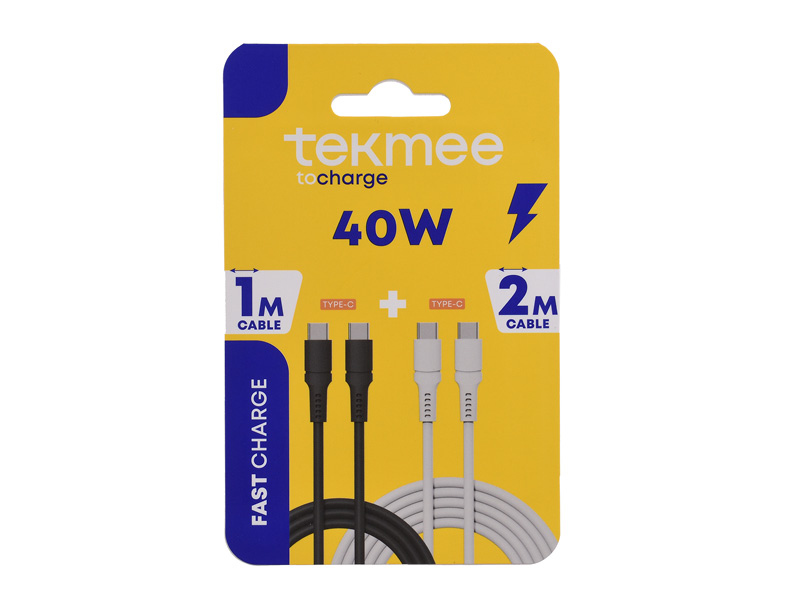 TEKMEE YOU&ME 2PCS 1M TYPE-C 40W 40430362 41187