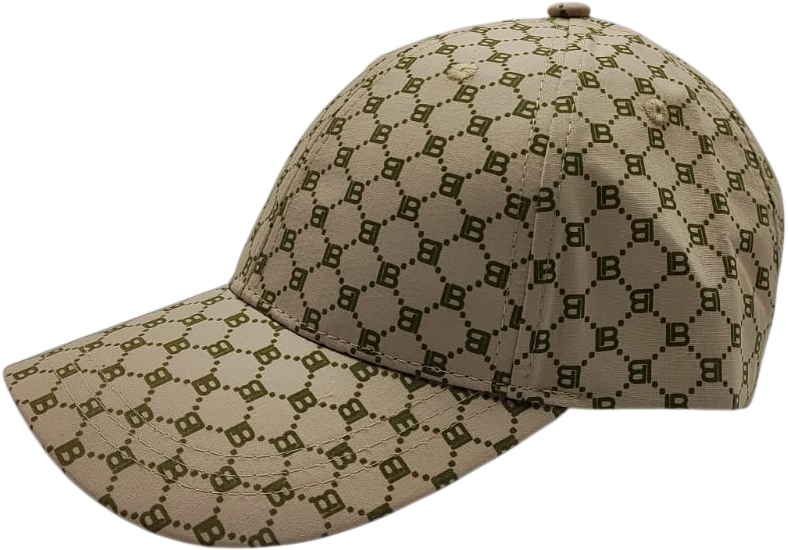 LB26S813-03 CAPPELLO BASEBALL LOGO ALLOVER BEIGE 55392