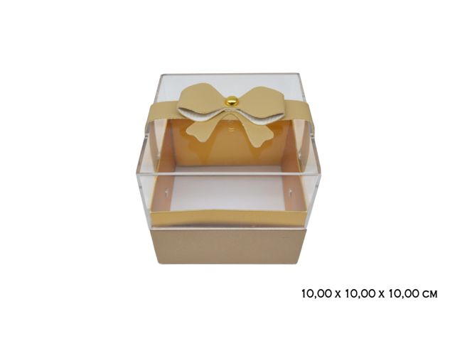 LD107 SCATOLA PVC ORO 10x10cm 55085