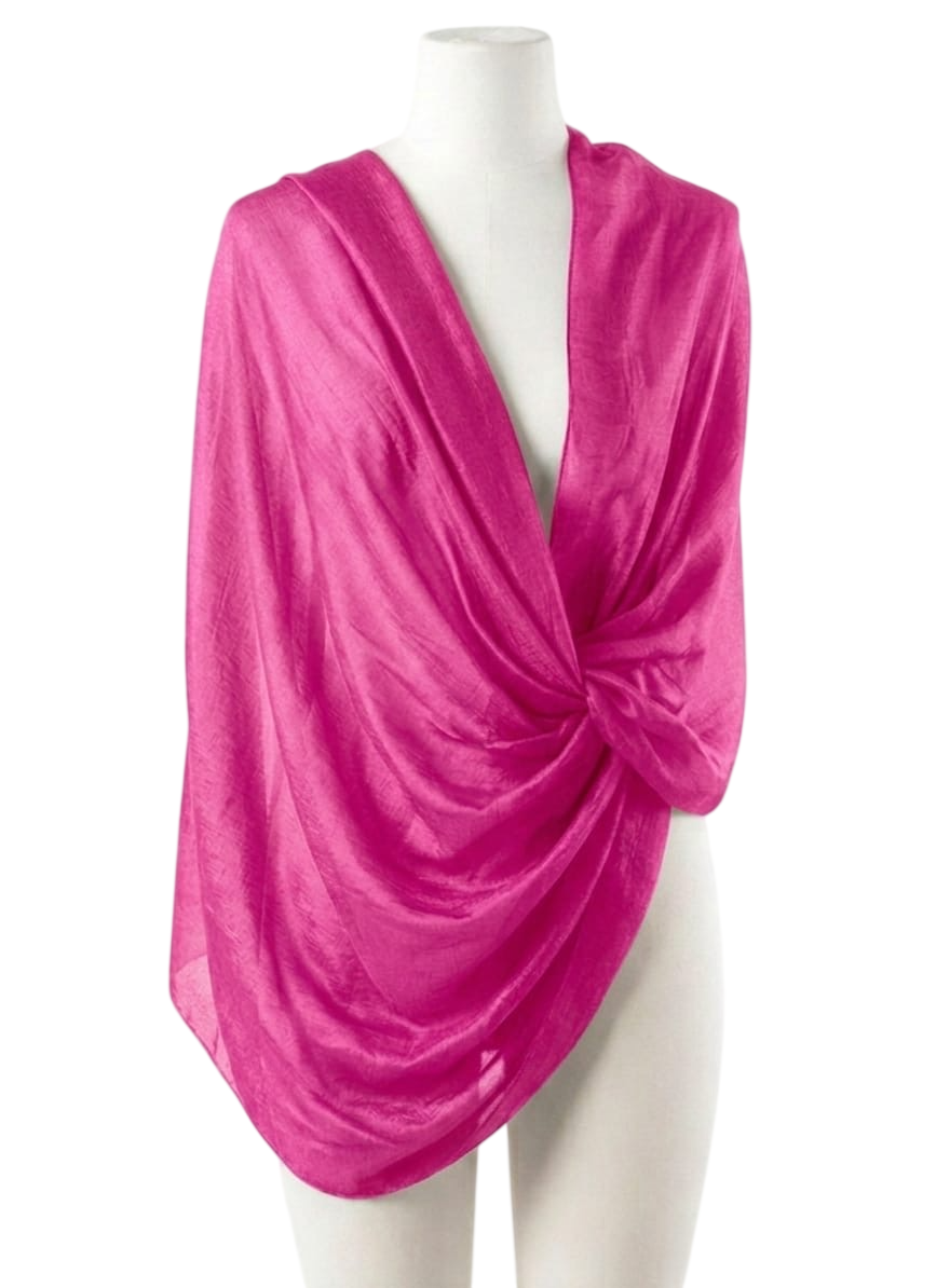 SCIARPA SHANTUNG 181538 FUXIA CHARRO 90x180cm 40351