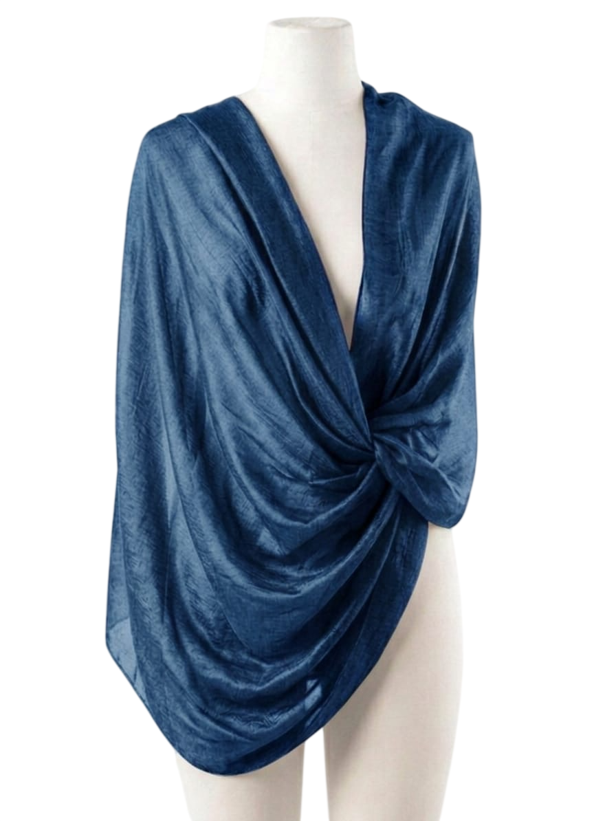 SCIARPA SHANTUNG 181538 ROYAL CHARRO 90x180cm 40351
