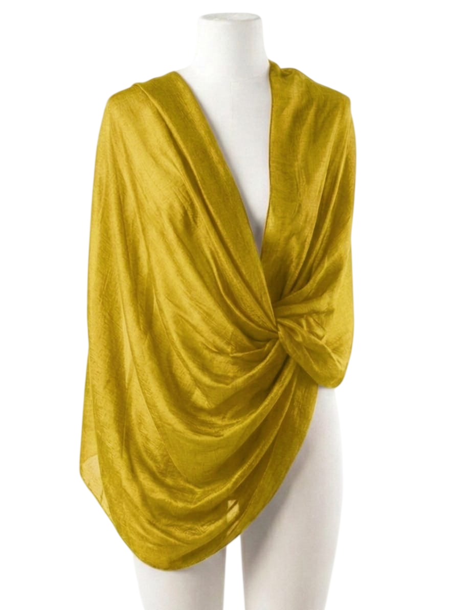SCIARPA SHANTUNG 181538 GIALLO CHARRO 90x180cm 40351