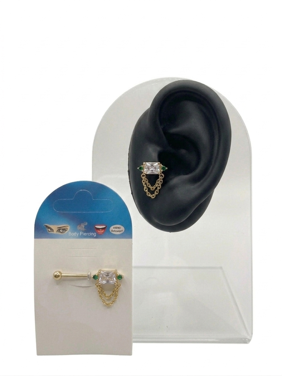 BP8896 PIERCING ORECCHIO ZIRC. CAT. ACC. DOR. 41235