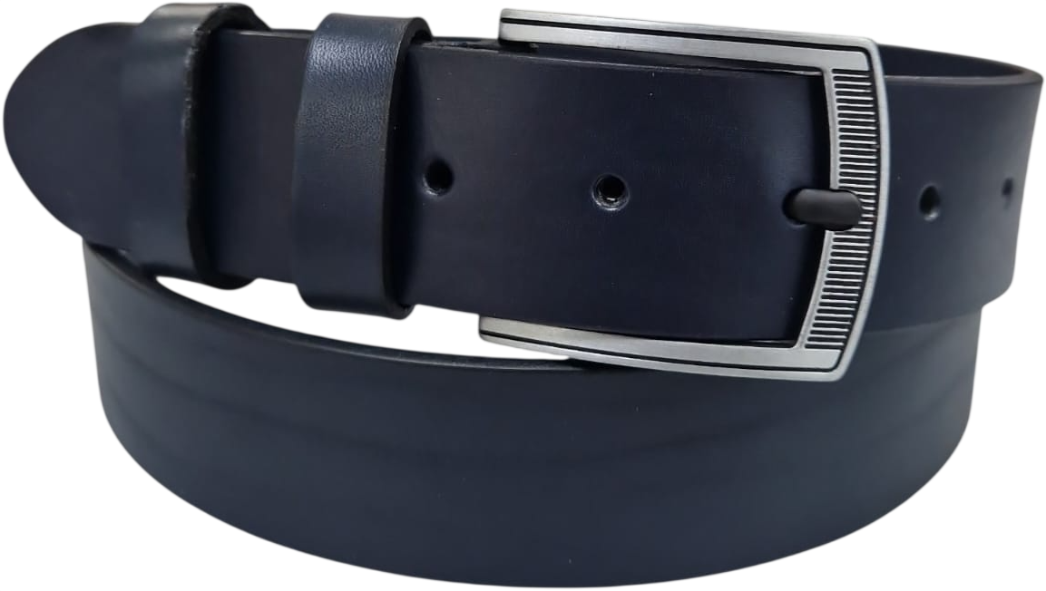 CINTURA IN PELLE 040/CUOIO/LISCIO/0416/53054 BLU