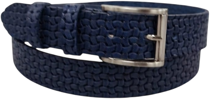 CINTURA IN PELLE 035/CUOIO/0411/53054 BLU