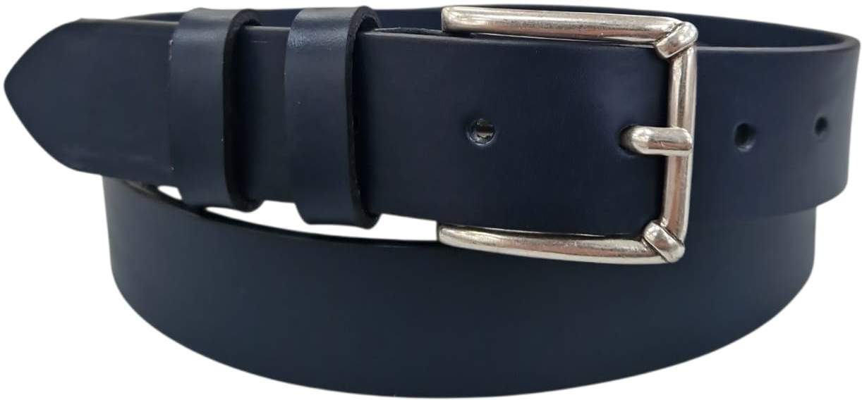 CINTURA IN PELLE 035/CUOIO/0422/53054 BLU