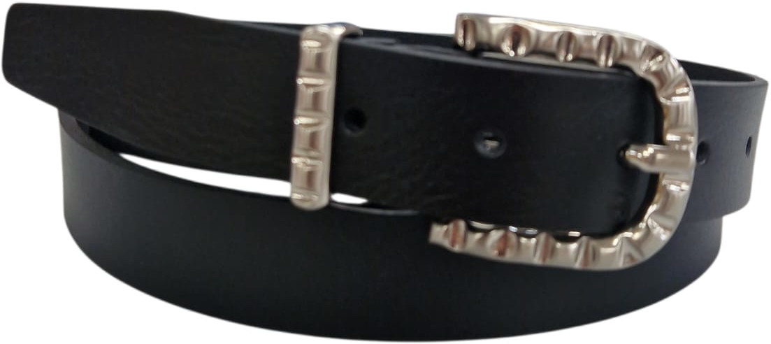 CINTURA IN PELLE 035/CUOIO/LISCIO/0414/53054 NERO