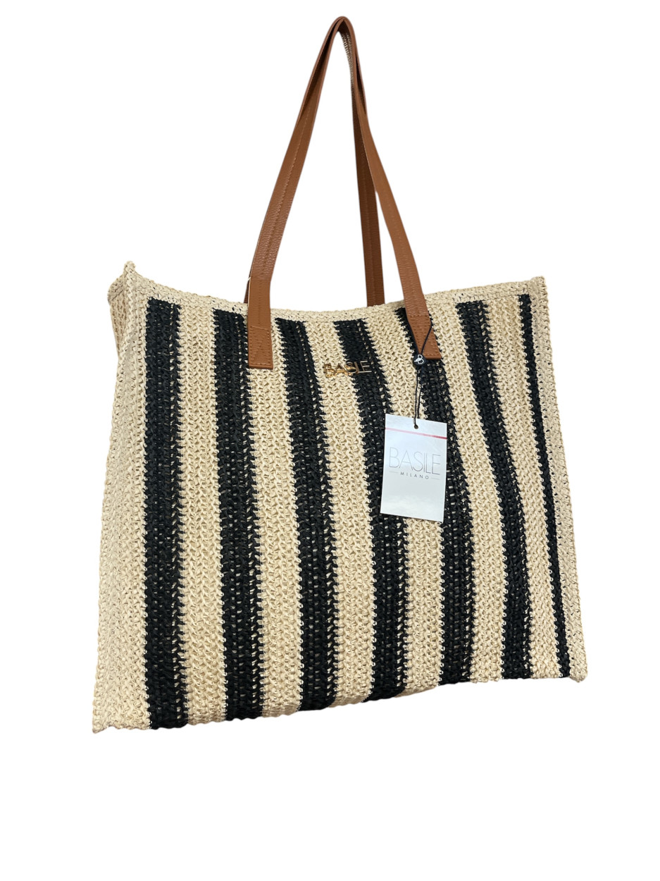 BA27409N BORSA QUADRATA 43x35x20cm NERO 41100