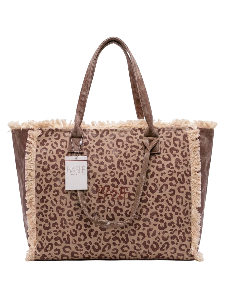 BA22223MAR BORSA GRANDE BASILE 60x18x35cm MARRONE 41100