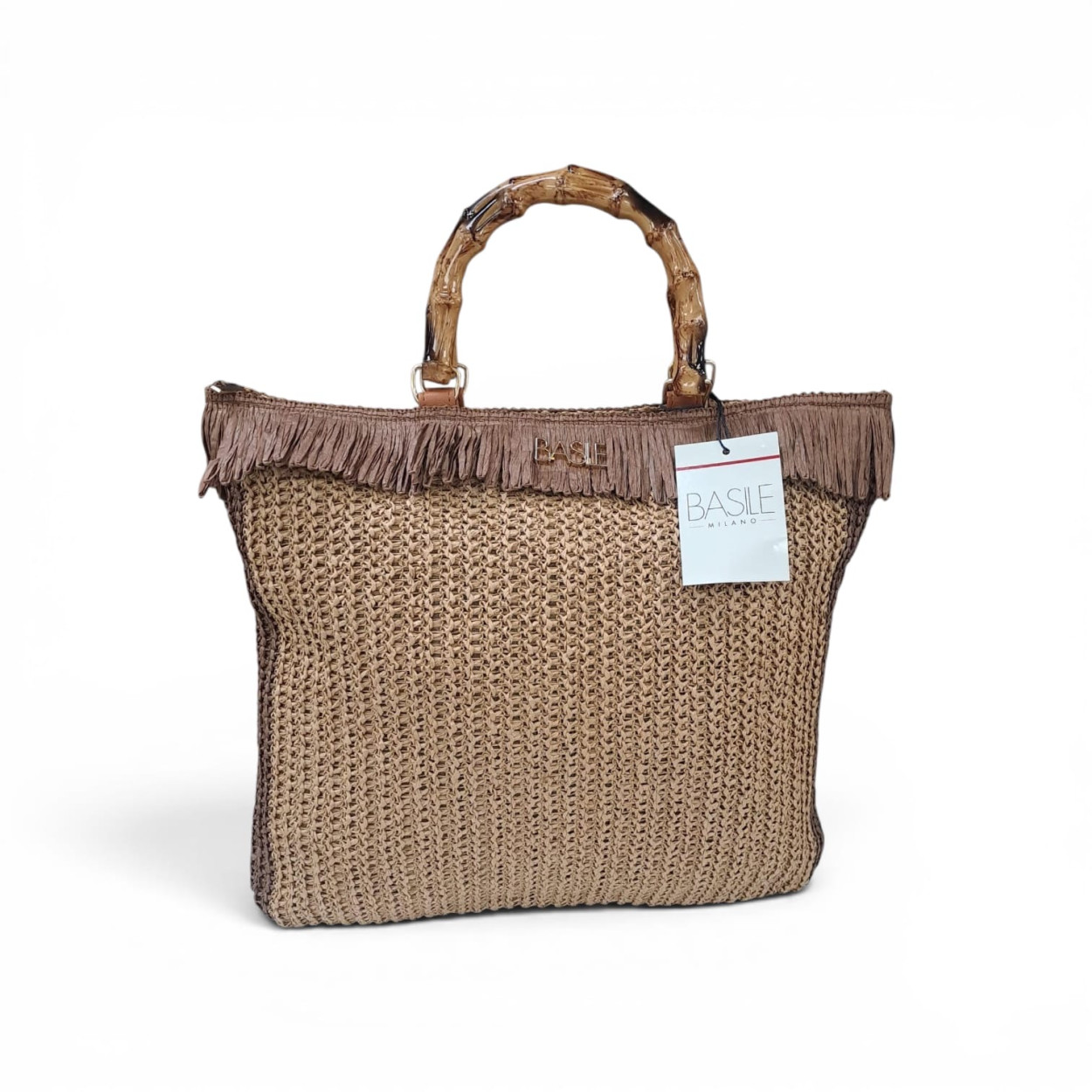 BA27402MAR BORSA MARE 40x32x8cm MARRONE 41100