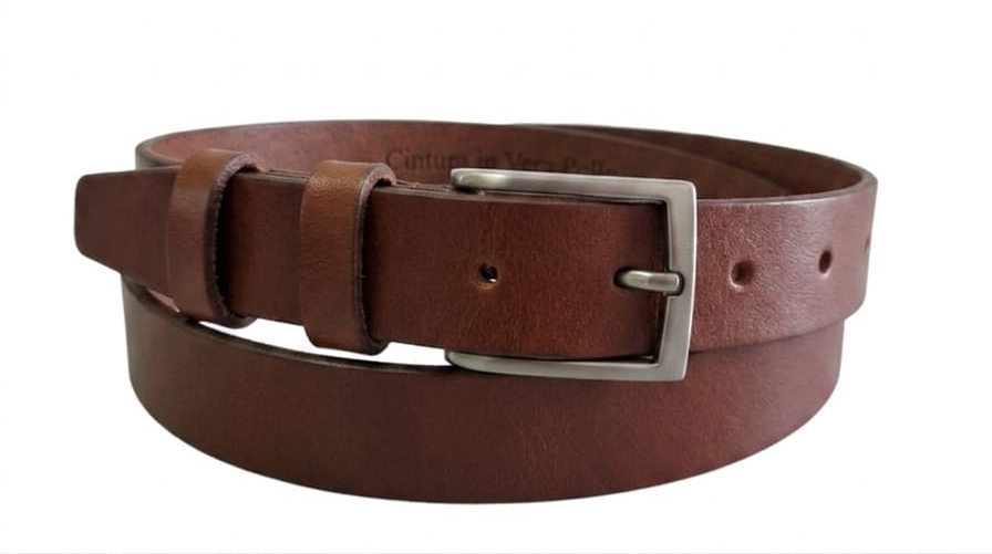 CINTURA IN PELLE 030/GROPPONE/0129/53054 CUOIO