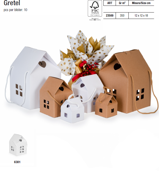 GRETEL BAGS 12x12x18cm 23569 6301 BIANCO 41277
