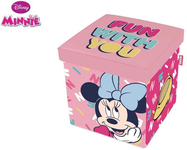 POUF TESSUTO CONTENITORE 30x30cm MINNIE 144243 40971