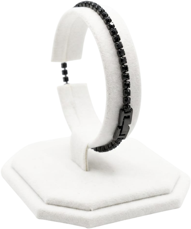 ACBR2166 BRACCIALE TENNIS 3mm TOTAL BLACK 52533