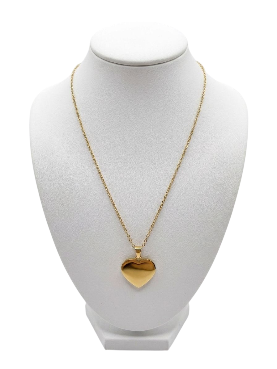 ACCL9001 COLLANA ACCIAIO CUORE DORATA 52533
