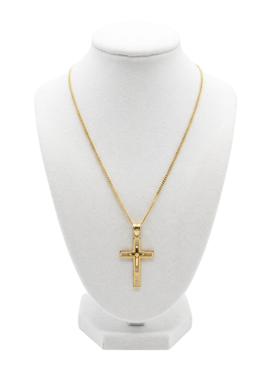 CLA4681 COLLANA CROCE DOR ZIRC 52533