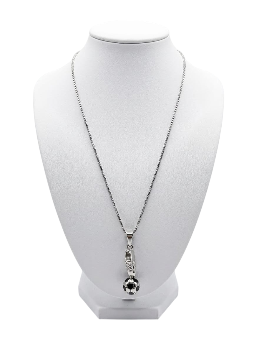 ACCL9098 COLLANA ACCIAIO PENDENTE PALLONE CALCIO 52533
