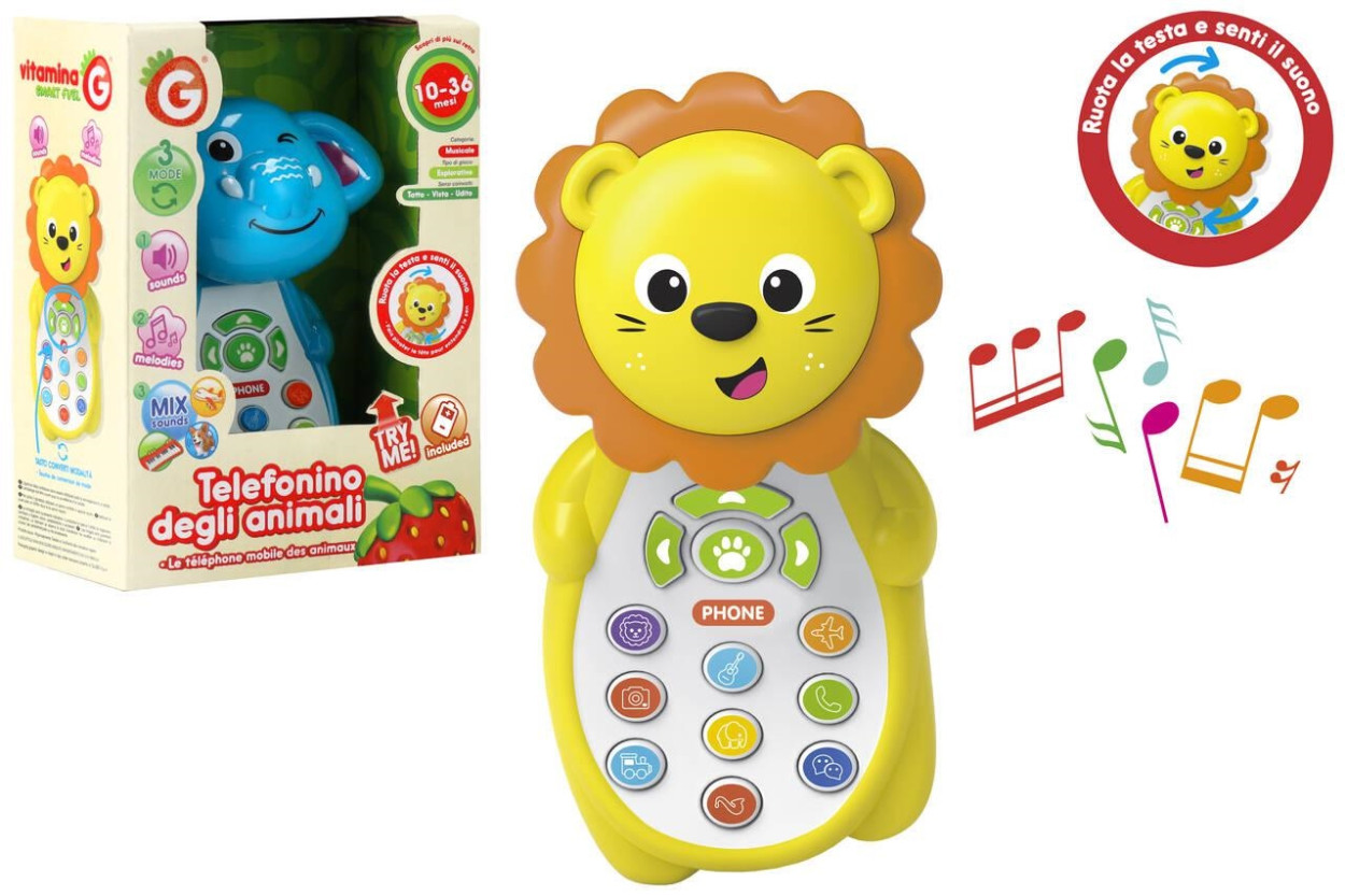 TELEFONO ANIMALE B/O CON SUONI E MUSICHE TRY ME 05212 41185