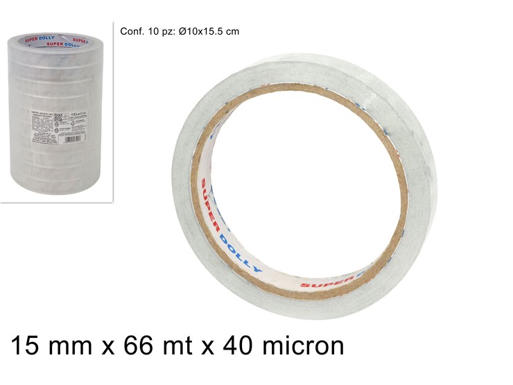 NASTRO TRASPARENTE 15mmx66mm 171017 40842
