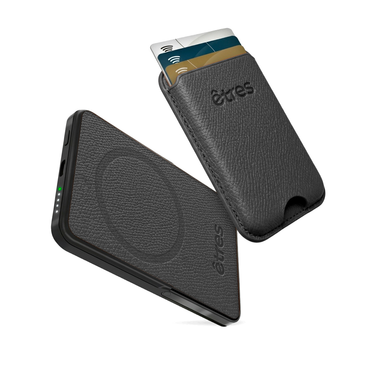 ET-PCBK+MGBK ETRES POWERBANK MAGNETICO + WALLET BLACK 41464