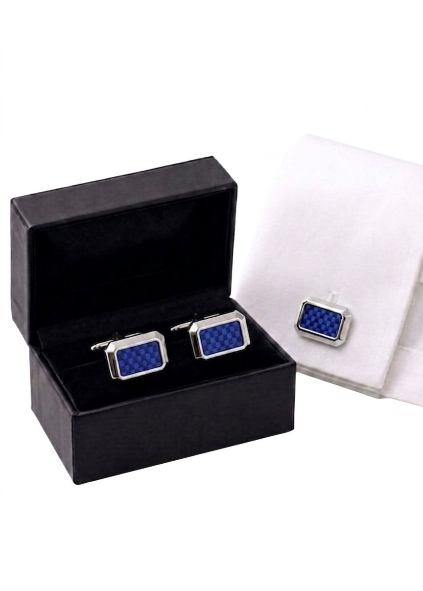 262-19R GEMELLI ARGENTO E SMALTO BLU ROYAL 40421