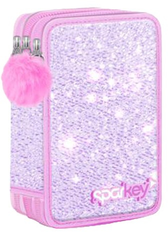 ASTUCCIO 3 ZIP SPARKEY GLITTER PINK 1004P5367PM 41336
