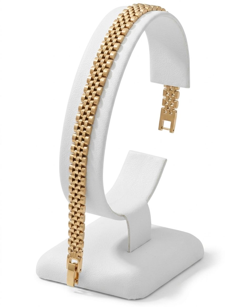 ACBR2320 BRACCIALE ACCIAIO 8MM GOLD DOPPIO 52533