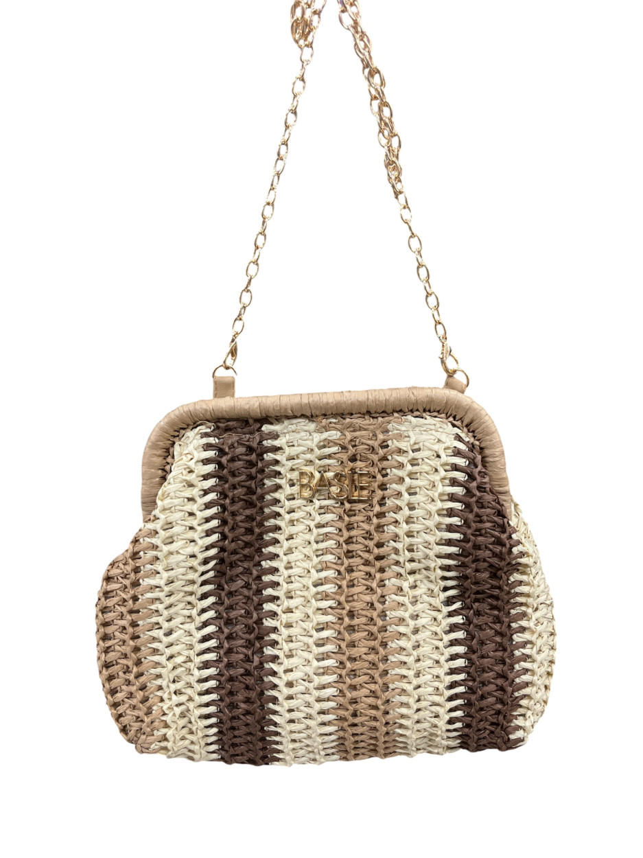 BA80201MAR BORSETTA A MANO 20x9x18cm MARRONE 41100