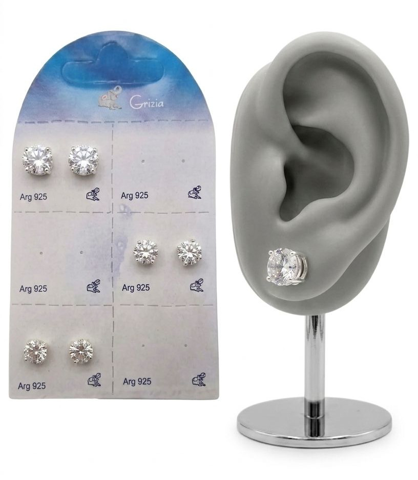 OR4141 ORECCHINO ZIRC. TONDO MM.7 ARGENTO 925 41235