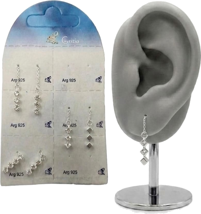 OR4177 ORECCHINO ZIRC. E CATENA ARGENTO 925 41235