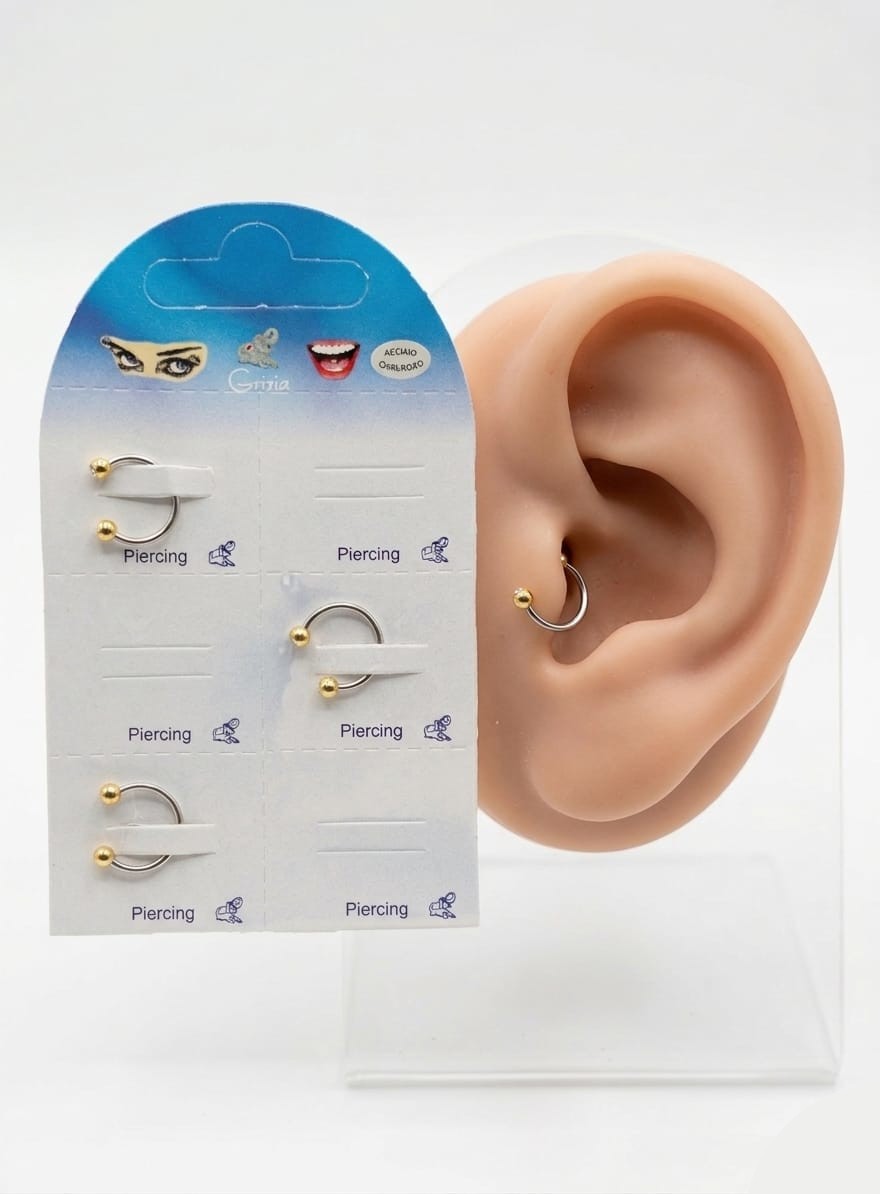 BP8652 BODY PIERCING 10 MM PALL.GOLD ZIRC 41235